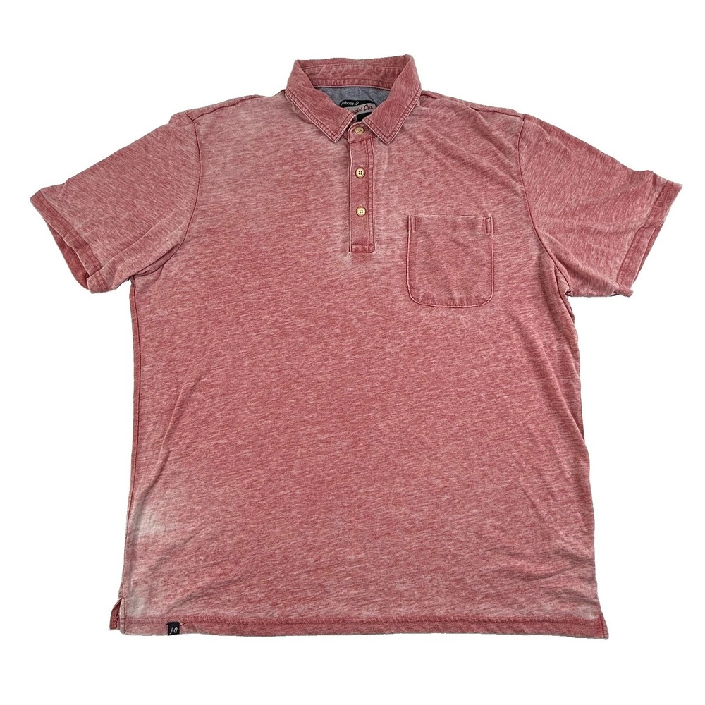 Johnnie‎ O Hangin Out Mens The Local Polo Malibu Red Burnout Wash Size Large
